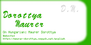 dorottya maurer business card
